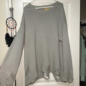 Ripped oversized sweater
